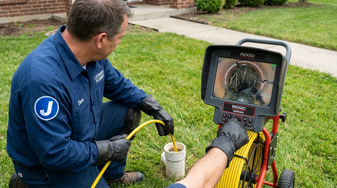 Sewer camera inspection being performed by Johns Plumbing LLC in Placerville